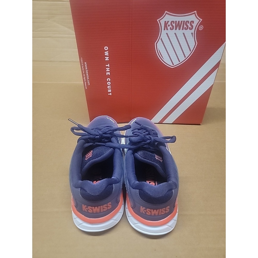 K-Swiss Womens Hypercourt Express 2 Tennis Shoes iPurple Plumeria/Hot Coral 6.5 - Picture 2 of 4